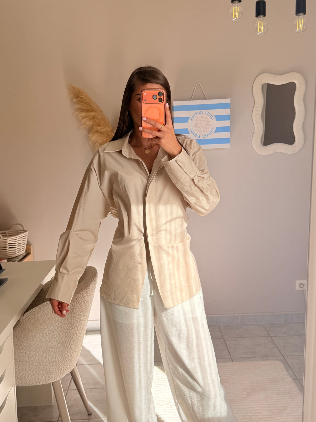 Chemise beige