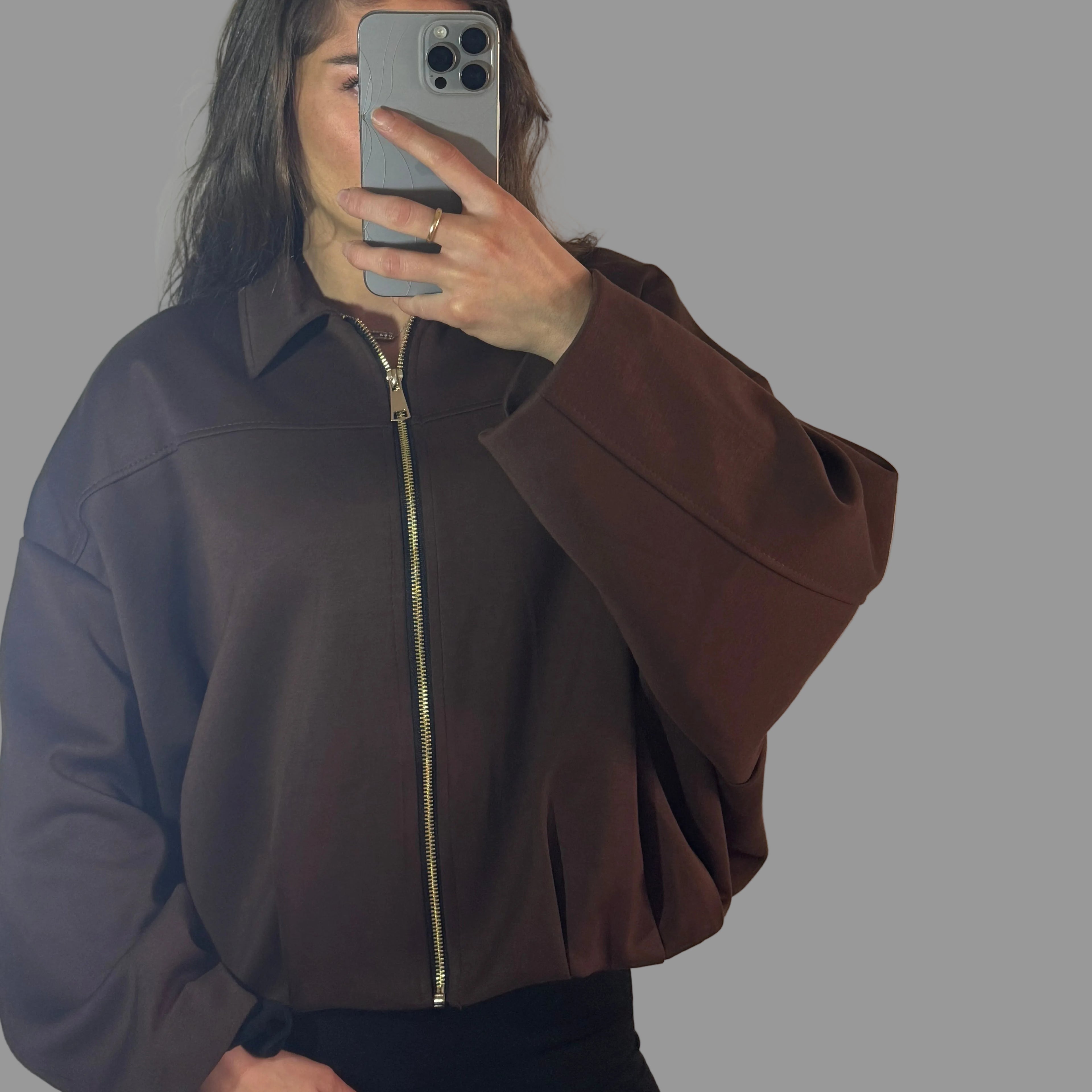 veste parachute marron