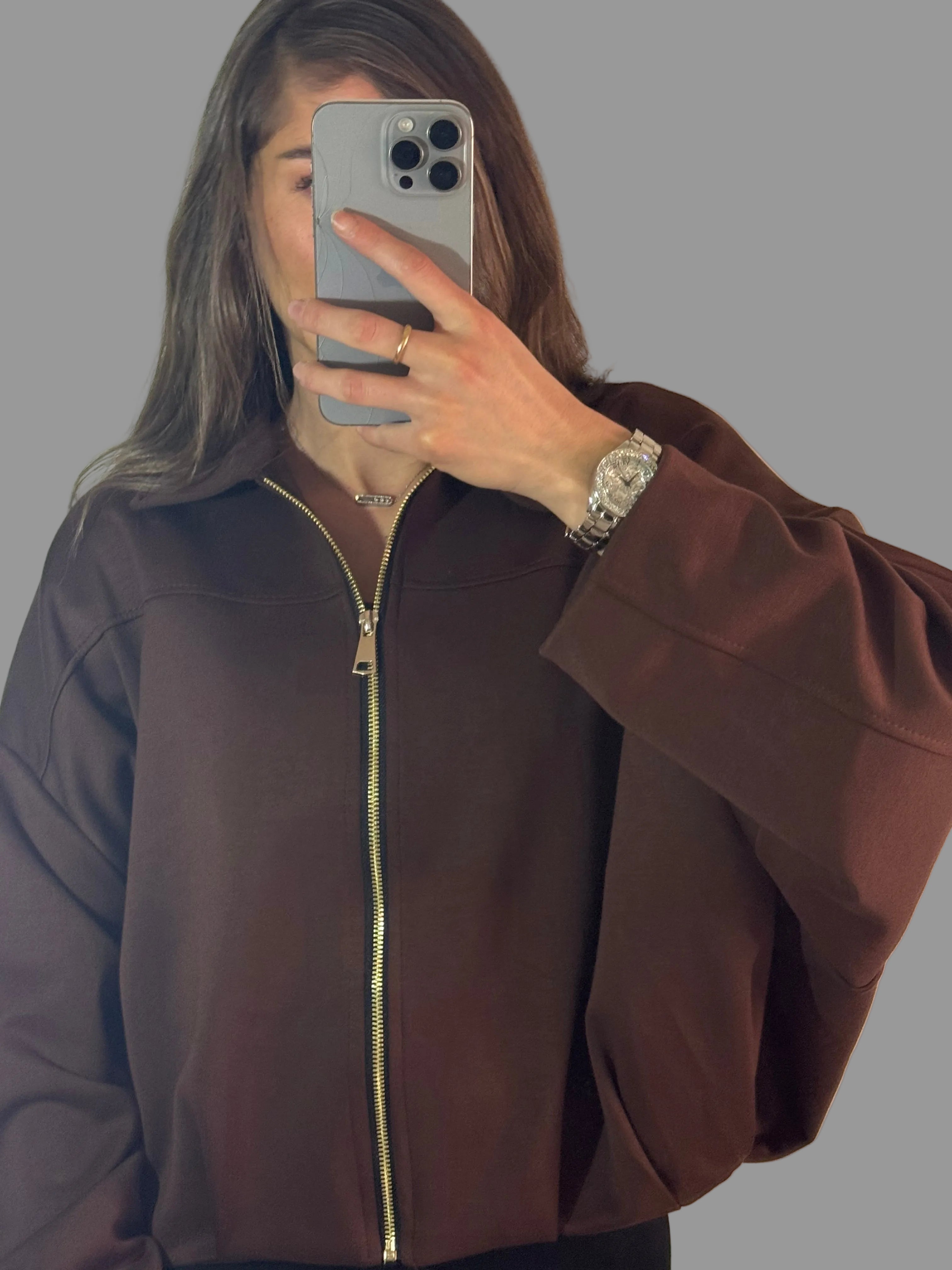 veste parachute marron