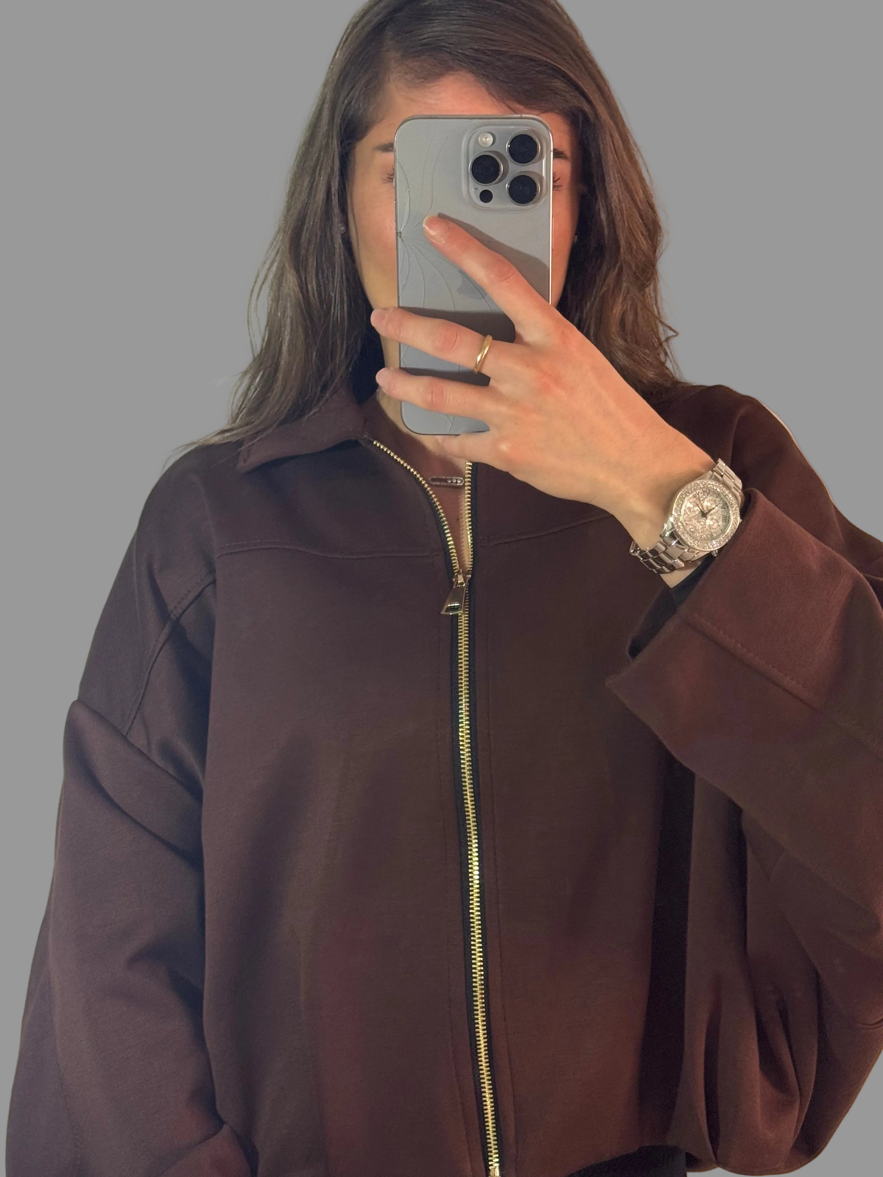 veste parachute marron