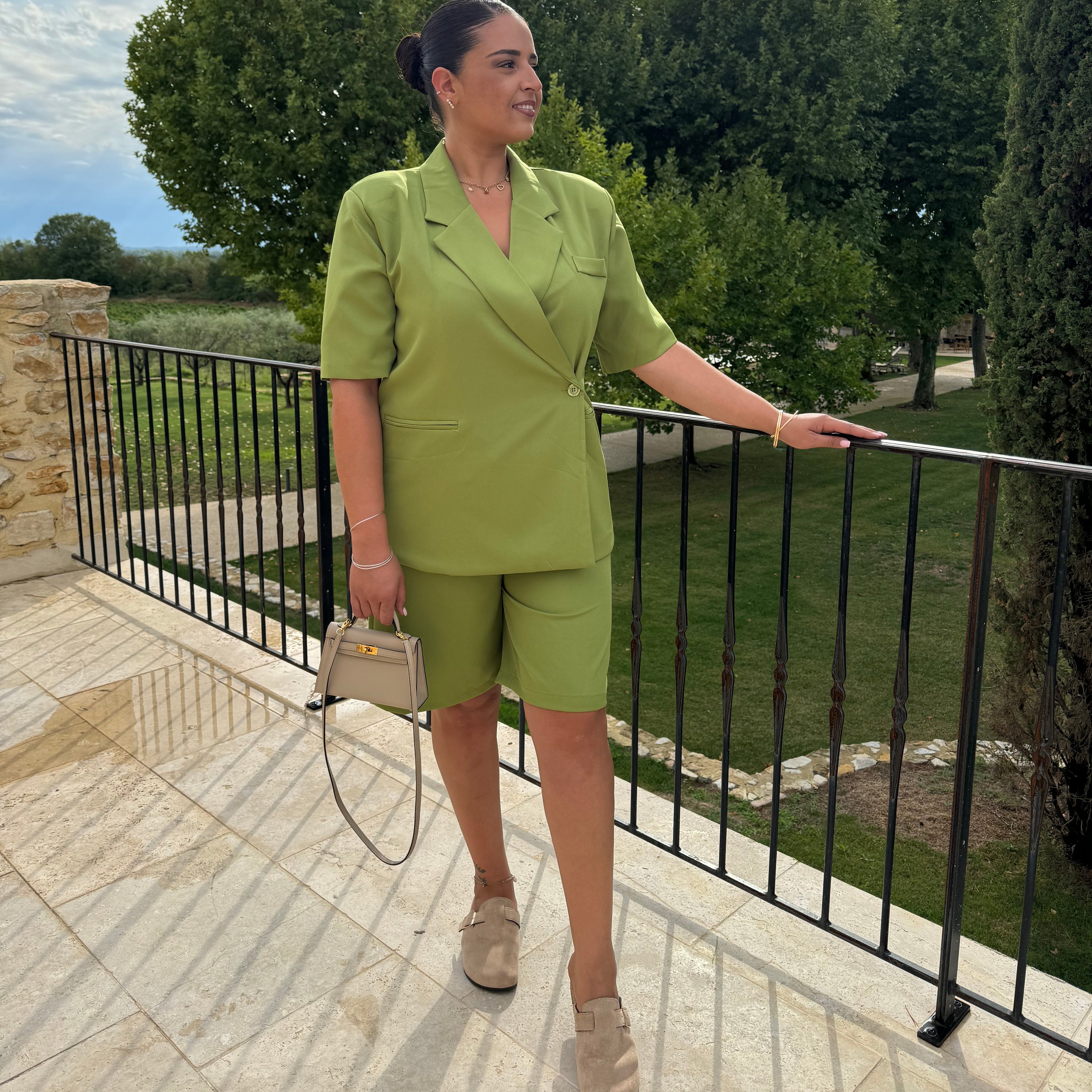 Ensemble blazer vert