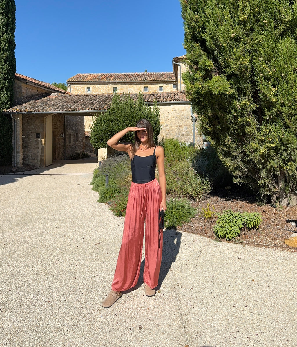 Pantalon satiné