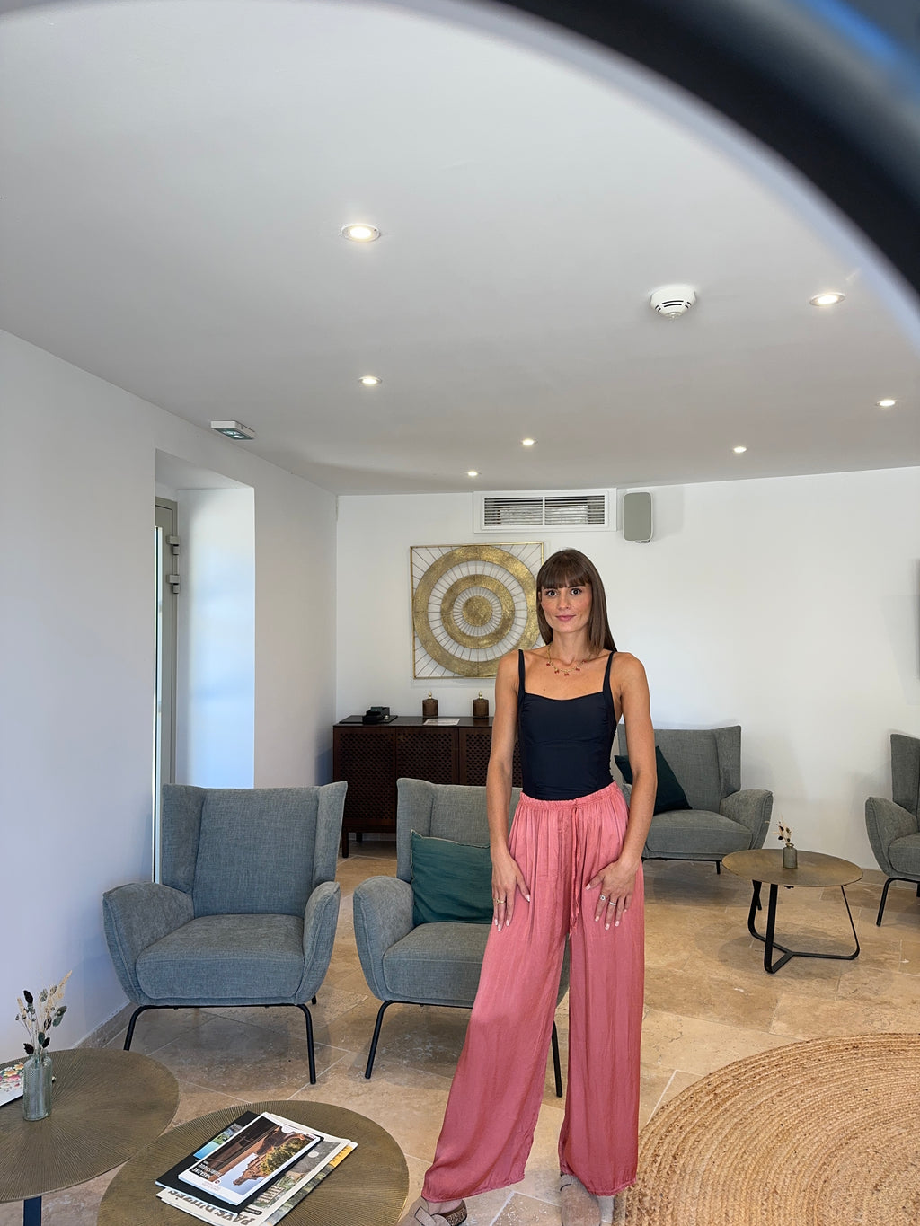 Pantalon satiné